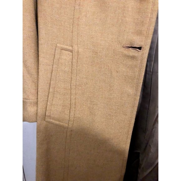 Arthur Rosenberg Tailors New Haven New York Tan Wool‎ Blend Trench Coat - Picture 5 of 6